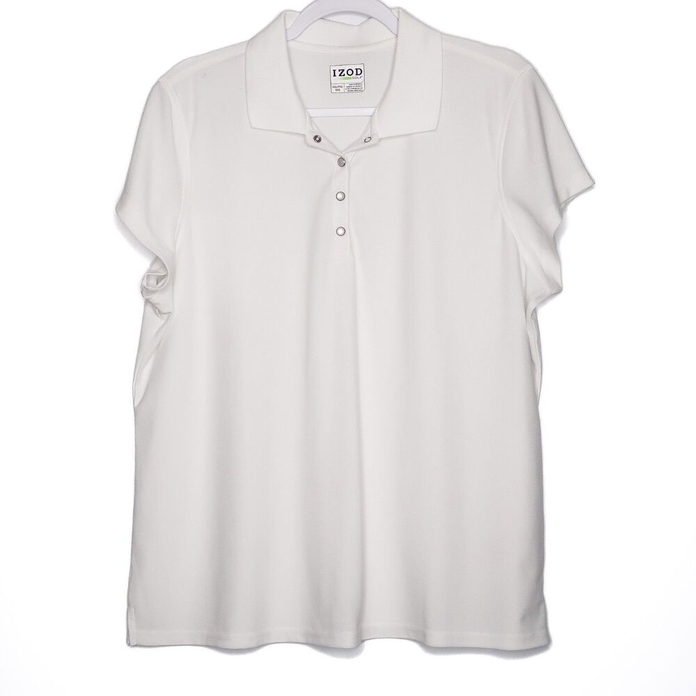 IZOD Mens Golf White Polo XXL